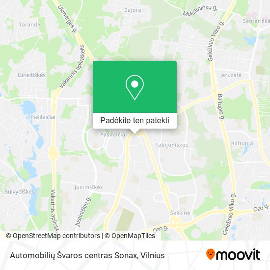 Automobilių Švaros centras Sonax žemėlapis