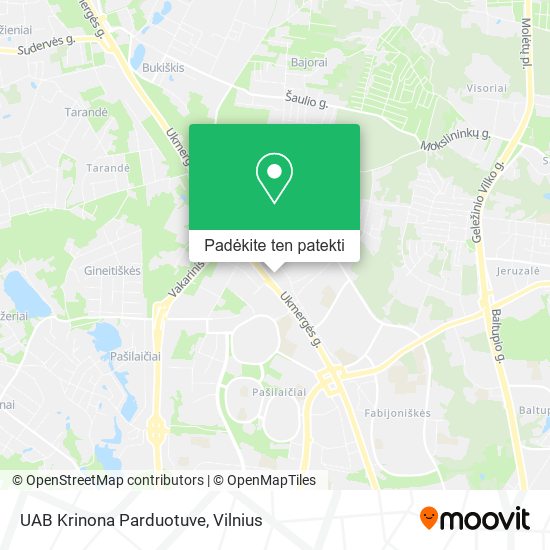 UAB Krinona Parduotuve žemėlapis