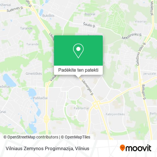 Vilniaus Zemynos Progimnazija žemėlapis