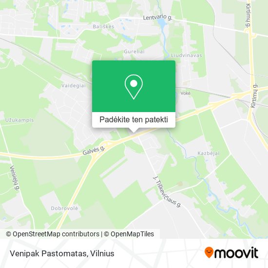 Venipak Pastomatas žemėlapis