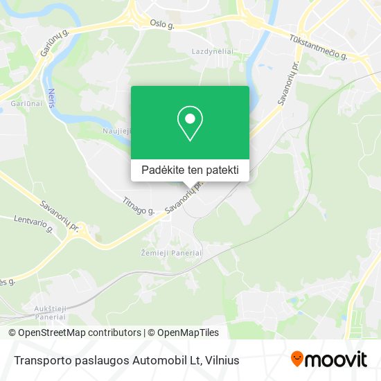 Transporto paslaugos Automobil Lt žemėlapis