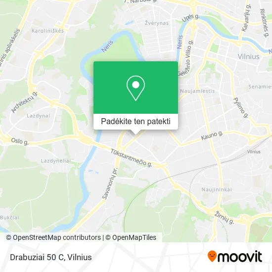 Drabuziai 50 C žemėlapis
