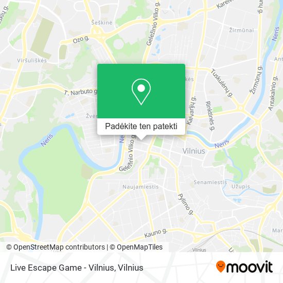 Live Escape Game - Vilnius žemėlapis