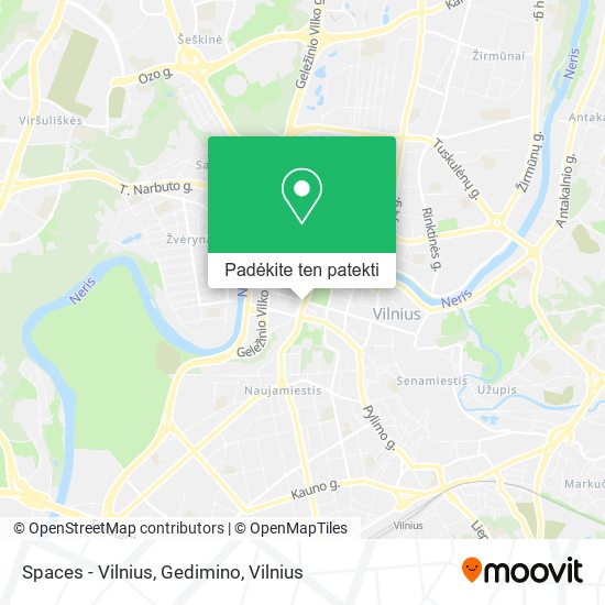 Spaces - Vilnius, Gedimino žemėlapis