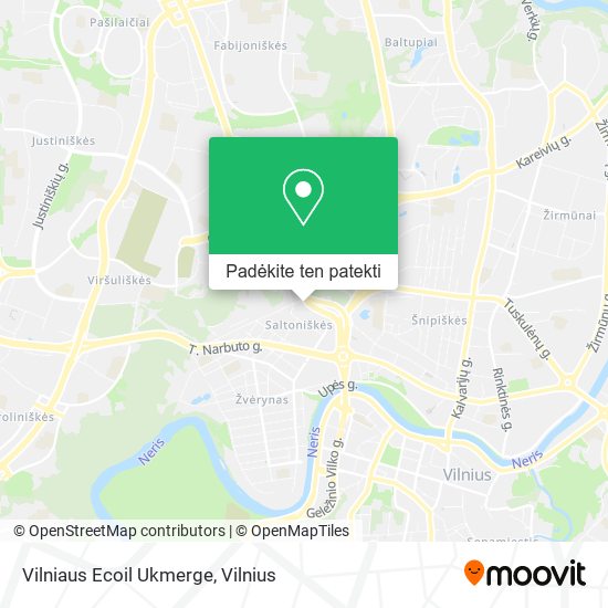 Vilniaus Ecoil Ukmerge žemėlapis