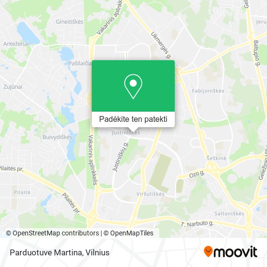 Parduotuve Martina žemėlapis