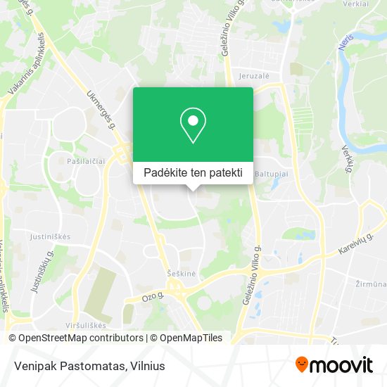 Venipak Pastomatas žemėlapis