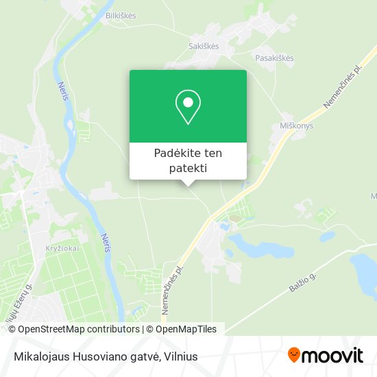 Mikalojaus Husoviano gatvė žemėlapis
