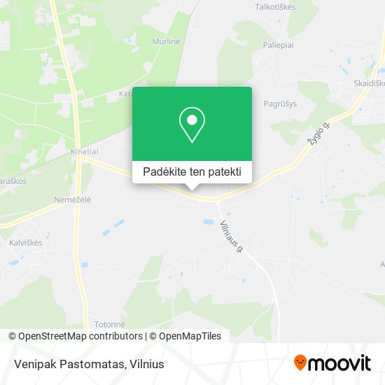 Venipak Pastomatas žemėlapis