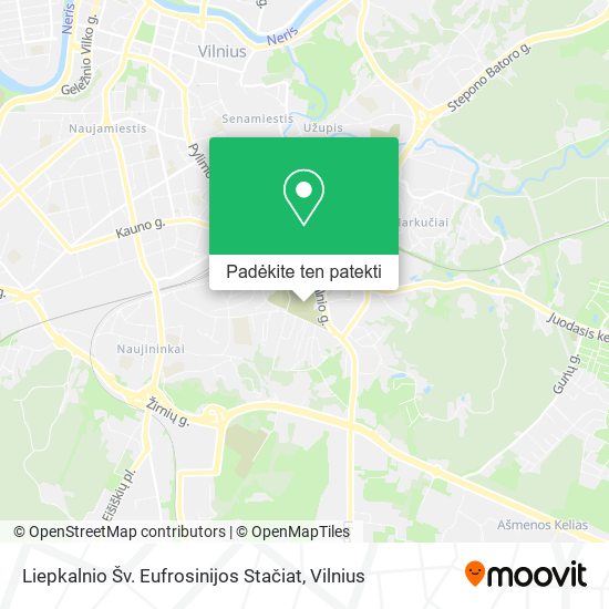Liepkalnio Šv. Eufrosinijos Stačiat žemėlapis