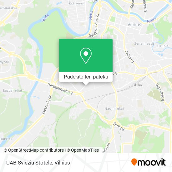 UAB Sviezia Stotele žemėlapis