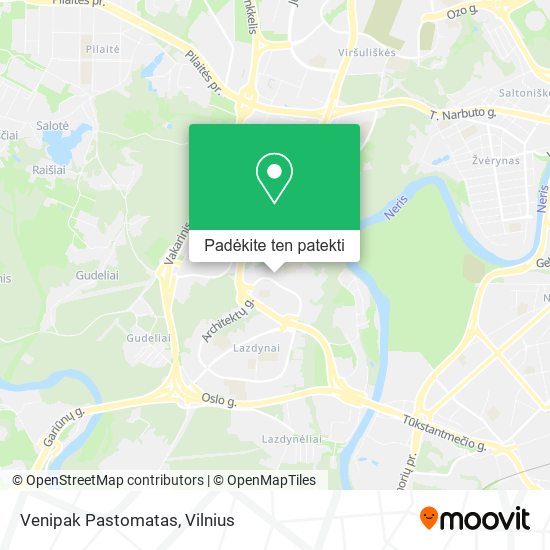 Venipak Pastomatas žemėlapis