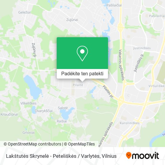 Lakštutės Skrynelė - Peteliškės / Varlytės žemėlapis
