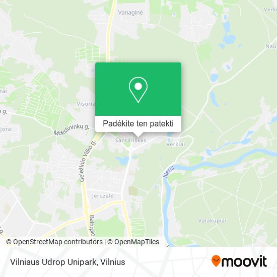 Vilniaus Udrop Unipark žemėlapis