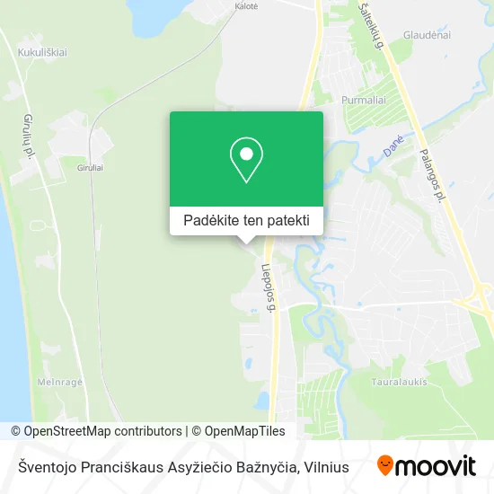 Šventojo Pranciškaus Asyžiečio Bažnyčia žemėlapis