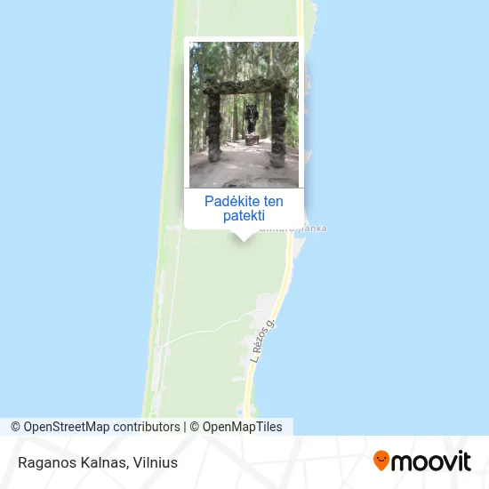 Raganos Kalnas žemėlapis