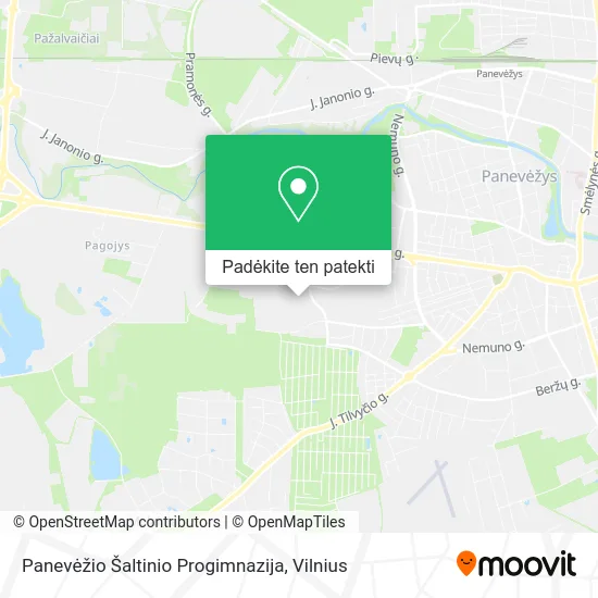Panevėžio Šaltinio Progimnazija žemėlapis