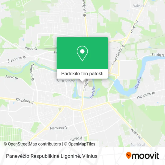 Panevėžio Respublikinė Ligoninė žemėlapis