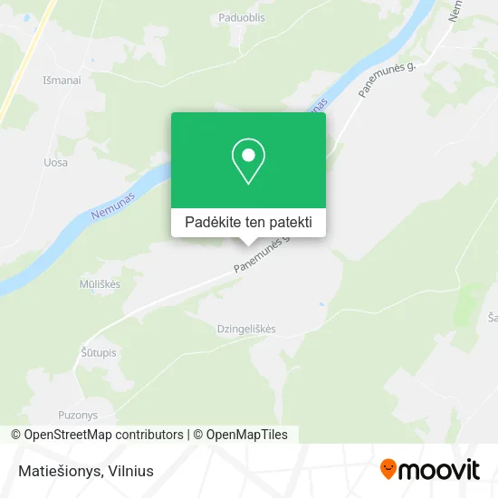 Matiešionys žemėlapis