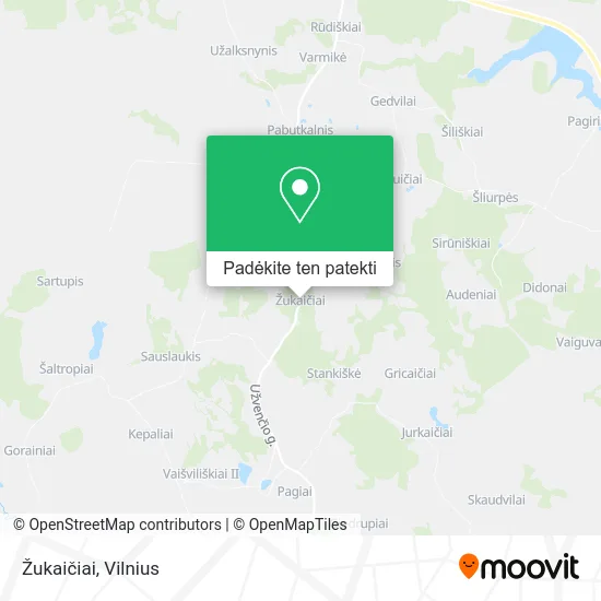 Žukaičiai žemėlapis