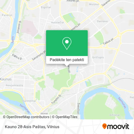 Kauno 28-Asis Paštas žemėlapis