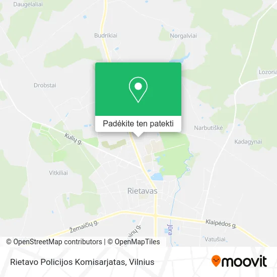 Rietavo Policijos Komisarjatas žemėlapis