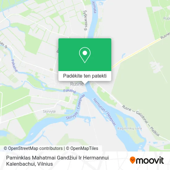 Paminklas Mahatmai Gandžiui Ir Hermannui Kalenbachui žemėlapis