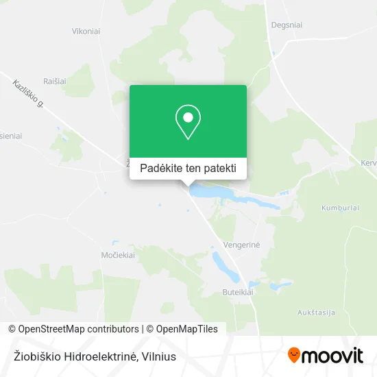 Žiobiškio Hidroelektrinė žemėlapis