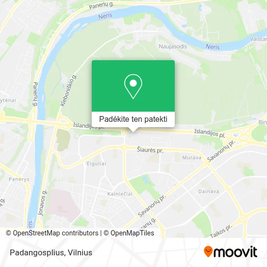 Padangosplius žemėlapis