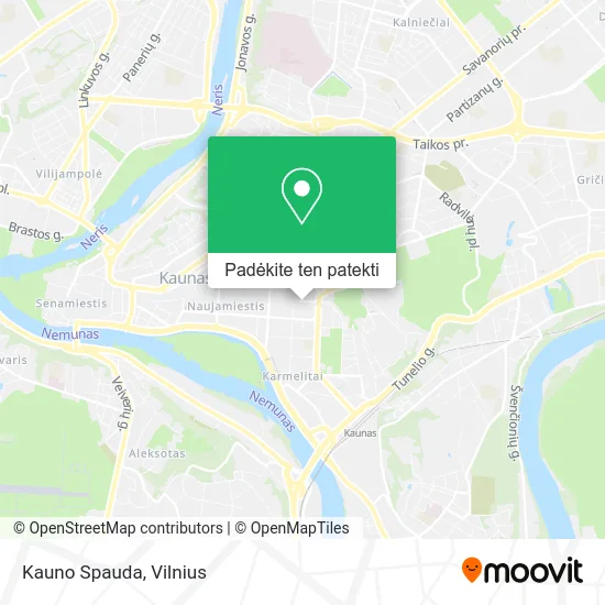 Kauno Spauda žemėlapis