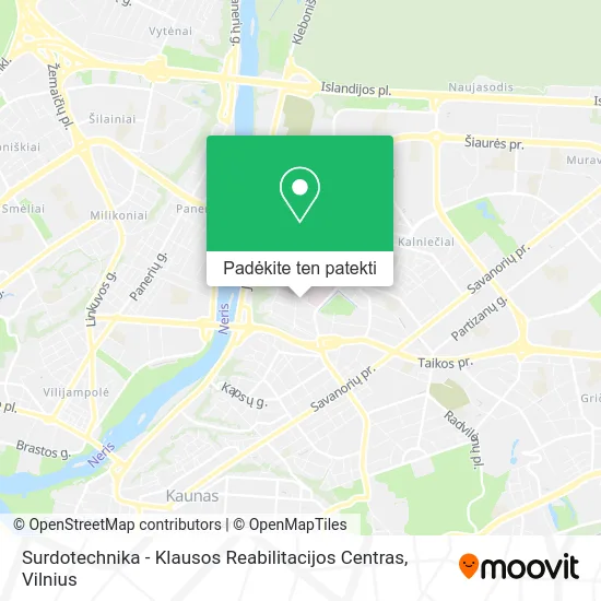 Surdotechnika - Klausos Reabilitacijos Centras žemėlapis