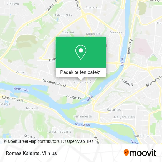 Romas Kalanta žemėlapis