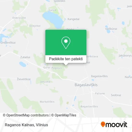 Raganos Kalnas žemėlapis