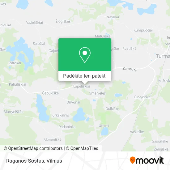 Raganos Sostas žemėlapis