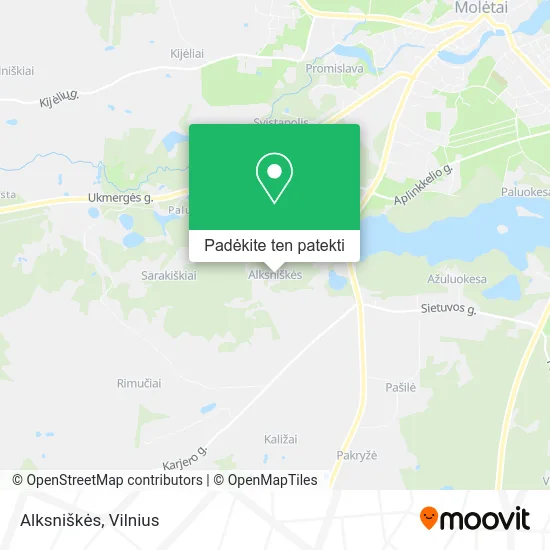 Alksniškės žemėlapis