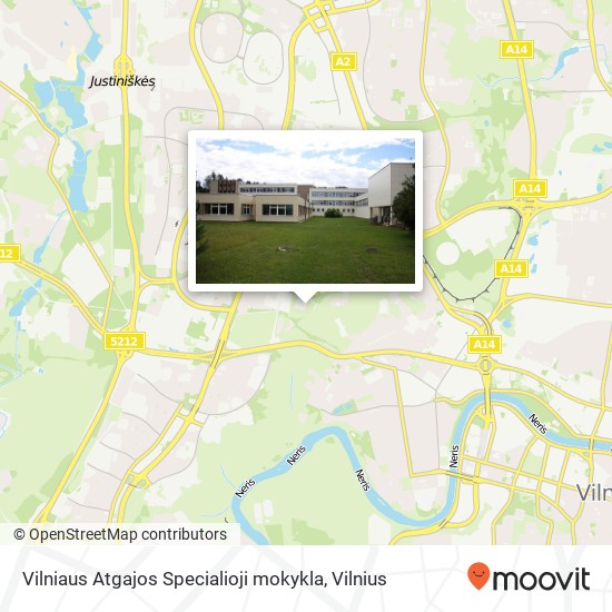 Vilniaus Atgajos Specialioji mokykla žemėlapis