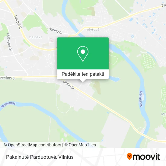 Pakalnutė Parduotuvė žemėlapis