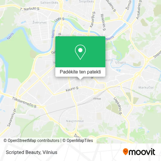 Scripted Beauty žemėlapis