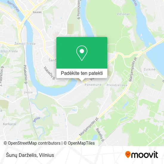 Šunų Darželis žemėlapis
