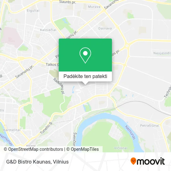 G&D Bistro Kaunas žemėlapis
