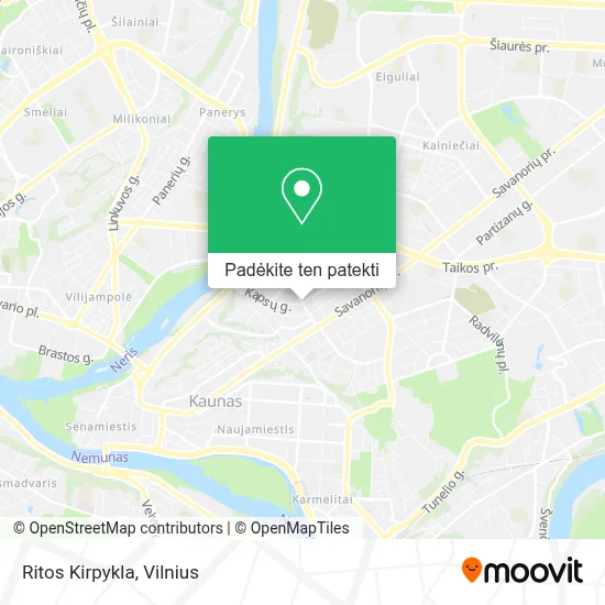 Ritos Kirpykla žemėlapis