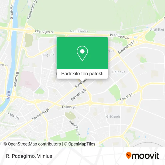 R. Padegimo žemėlapis