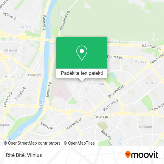 Ritė Bitė žemėlapis