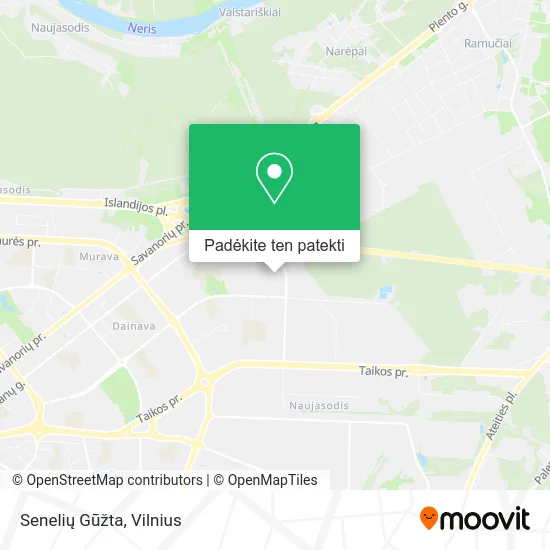 Senelių Gūžta žemėlapis