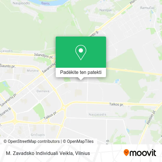 M. Zavadsko Individuali Veikla žemėlapis