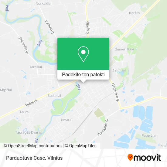 Parduotuve Casc žemėlapis