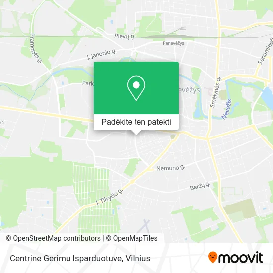 Centrine Gerimu Isparduotuve žemėlapis