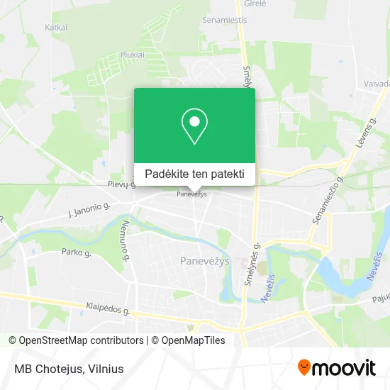 MB Chotejus žemėlapis