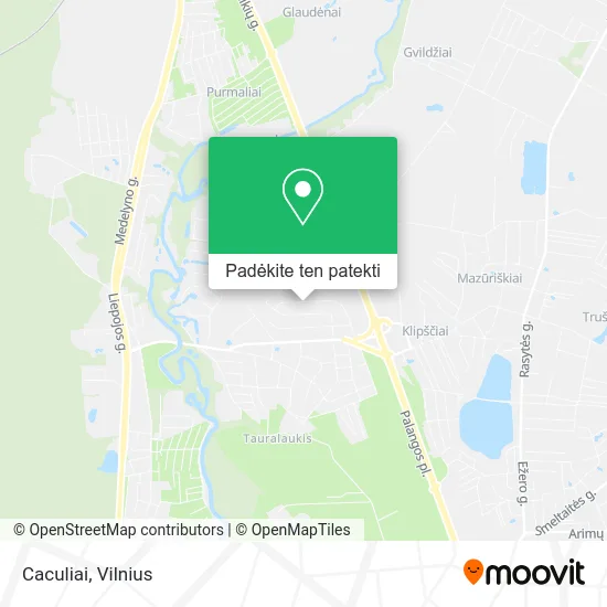Caculiai žemėlapis