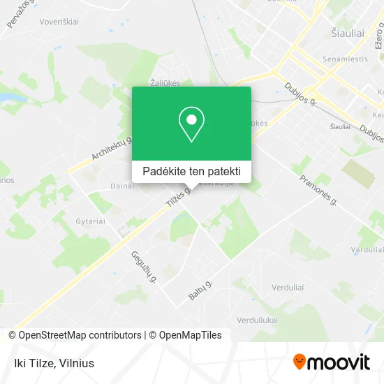 Iki Tilze žemėlapis